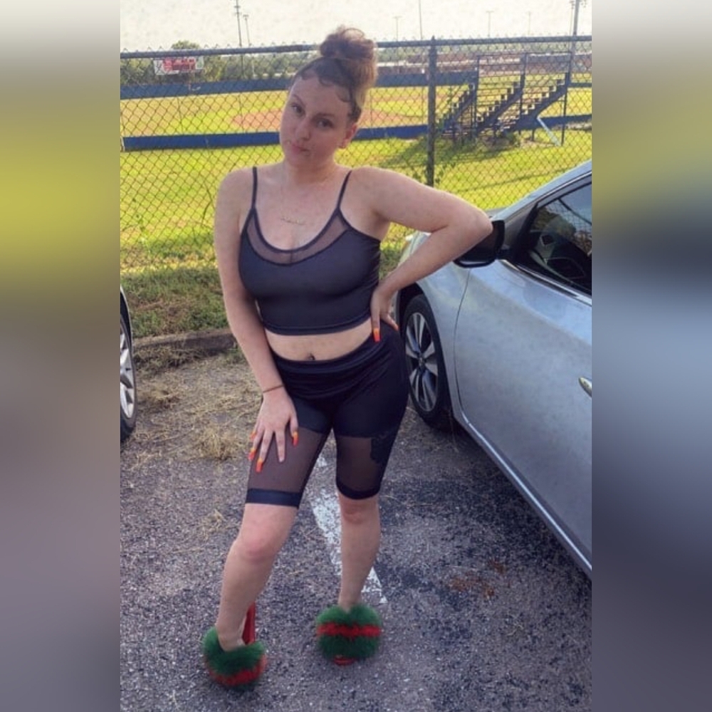 Women's Black Mesh Shorts